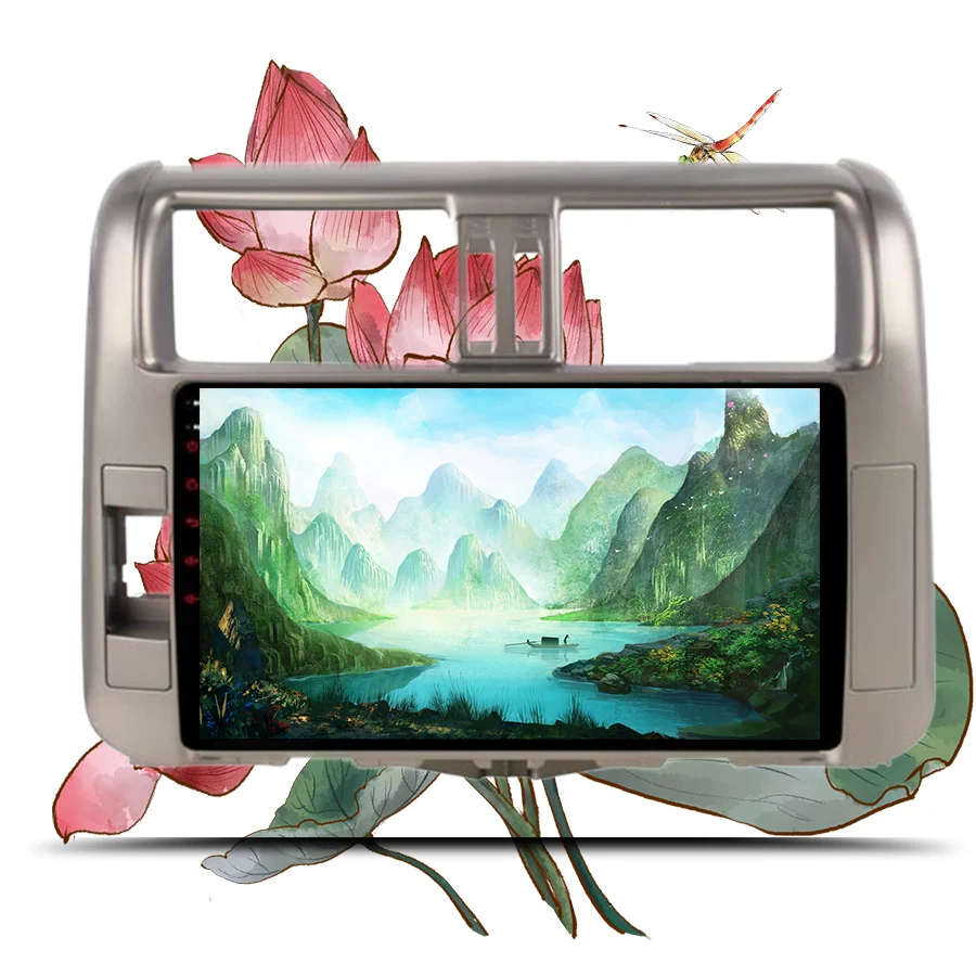 Perfect Octa Core Android 9.1 4G Ram Car autoradio video gps dvd player For Toyota Prado 150 Land Cruiser 2010 2013 built-in wifi 4G LTE 3