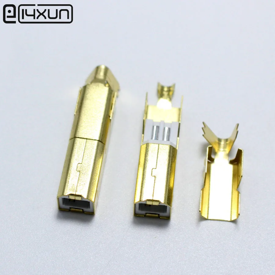 

1set USB Type B Standard Port Female Solder Jacks Connector PCB Socket USB-B type Gold plated USB plug HIFI USB plug