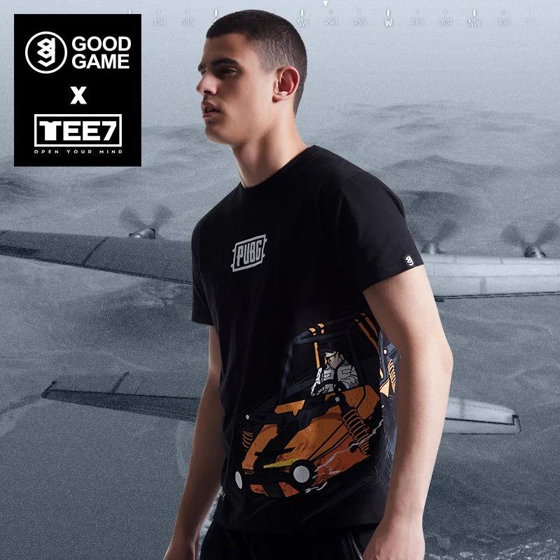 Футболка TEE7 Playerunknowns Battlegrounds хлопковая PUBG с коротким рукавом и o вырезом мужская