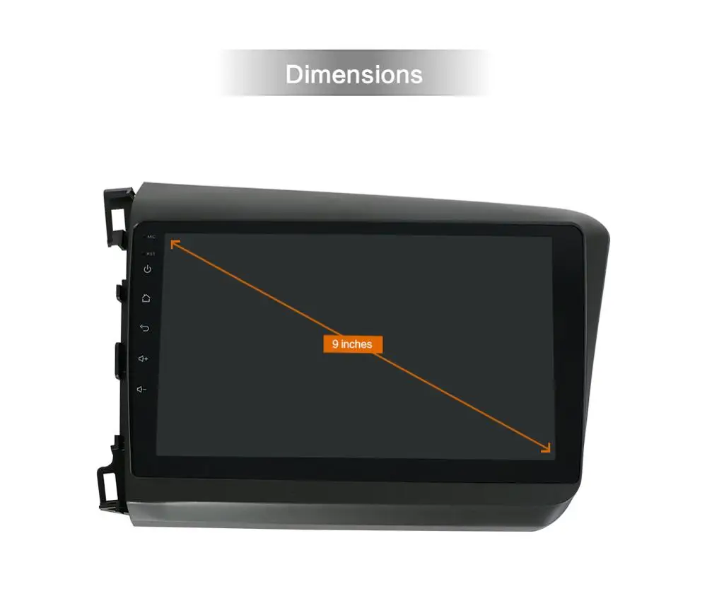 Flash Deal Android 9.0 Car DVD Player GPS Navigation Multimedia For Honda Civic Radio 2012-2015 car stereo video 4G RAM 64G ROM 1