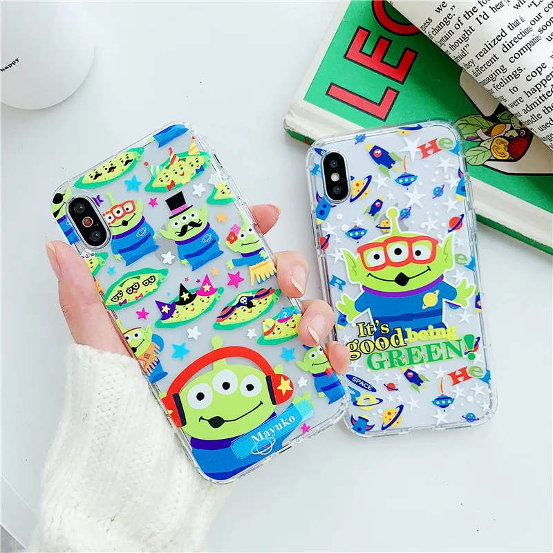 

Toy Story Woody Pig Alien Bear Donkey Dinosaur Clear Soft TPU Cover Case For iPhone XS Max XR X 6 6S 7 8 Plus capa coque