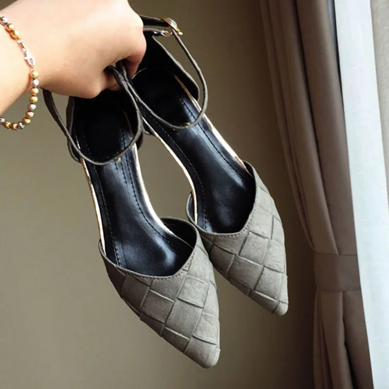 Купить Новая коллекция весна лето острым носом низкие каблуки женской ...