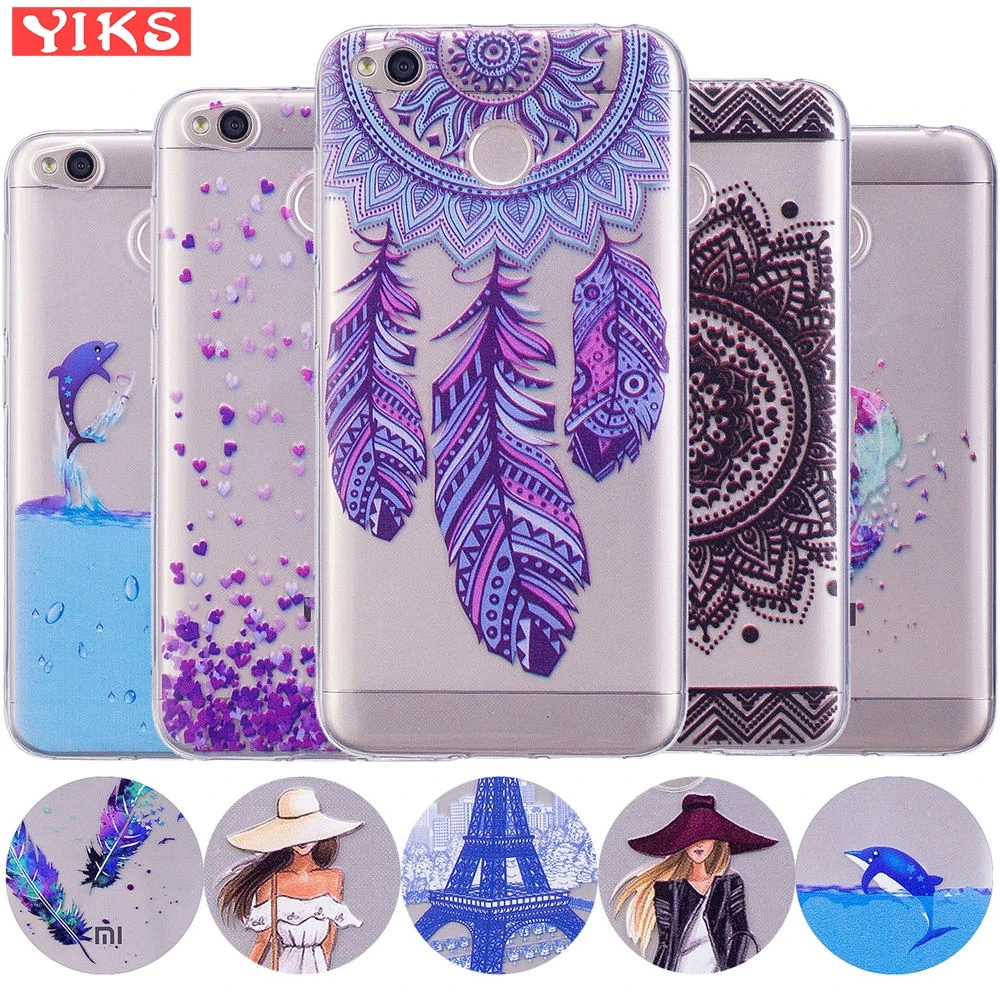 

For fundas Xiaomi Redmi 4X Case Soft TPU Silicone Campanula Feather Cover For Coque Redrice hongmi 4x Back Phone Case