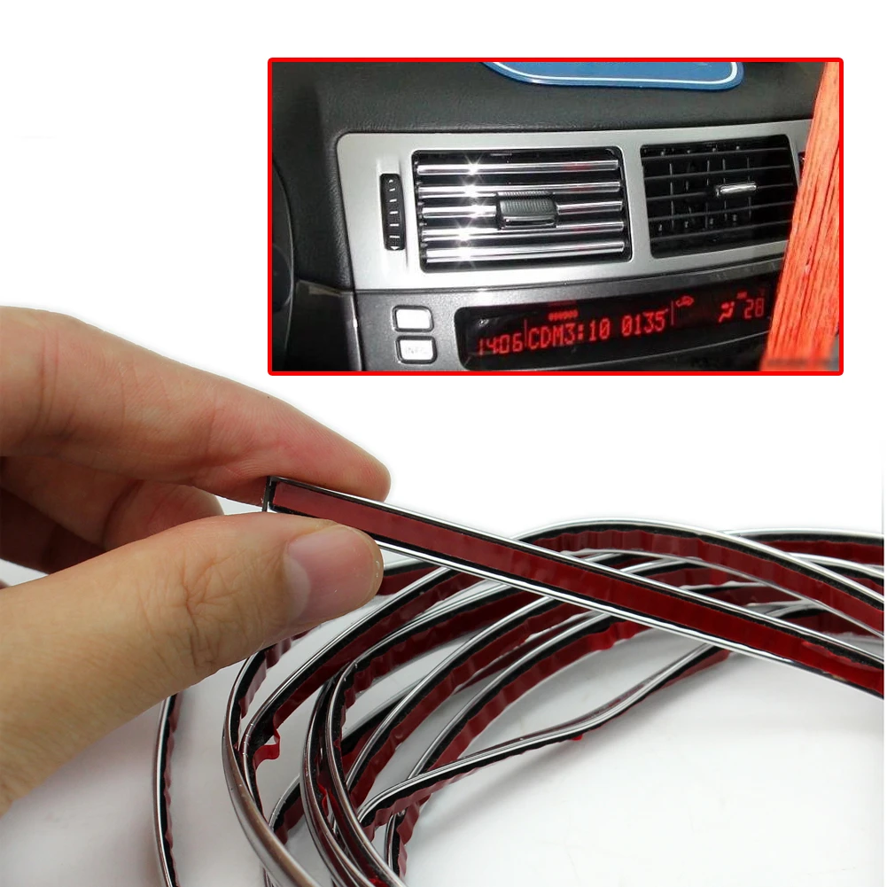 

Hot Applied 3m Chrome Self-Adhesive Car Edging Styling Moulding Trim Strip 6mm