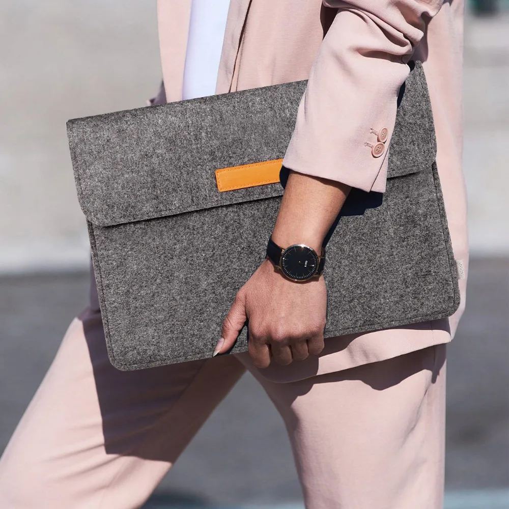 Feltro Sacchetto Del Sacchetto Del Manicotto Per Ipad Pro 12.9/Macbook Pro 13 2018/2017/2016 (A1989/ A1706/A1708) /Macbook Air 2018 Pro/Surface 6/5/4/