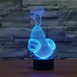СВЕТОДИОДНЫЙ 3D ночник с дистанционным управлением, сенсорный Настольный светильник, Рождественская атмосферная лампа Lampara, улитка, 3D