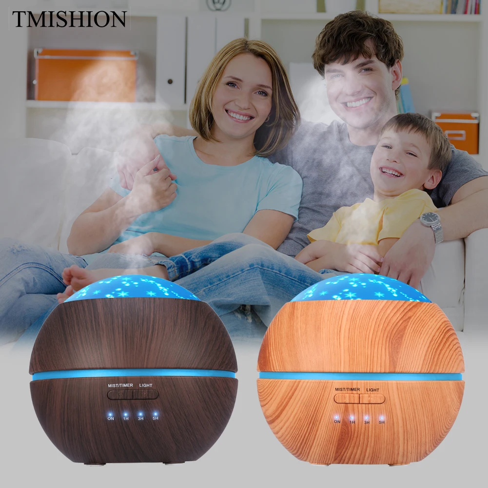 

Creative DIY 150ml Aroma Essence Oil Diffuser Wood Grain Ultrasonic Air Humidifier LED Light Shadow Mist Maker Tattoo Supplies