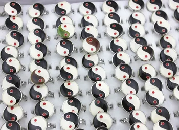 

Mood Rings temperature alloy color ring Tai chi Yin and Yang design personality color ring can be adjusted