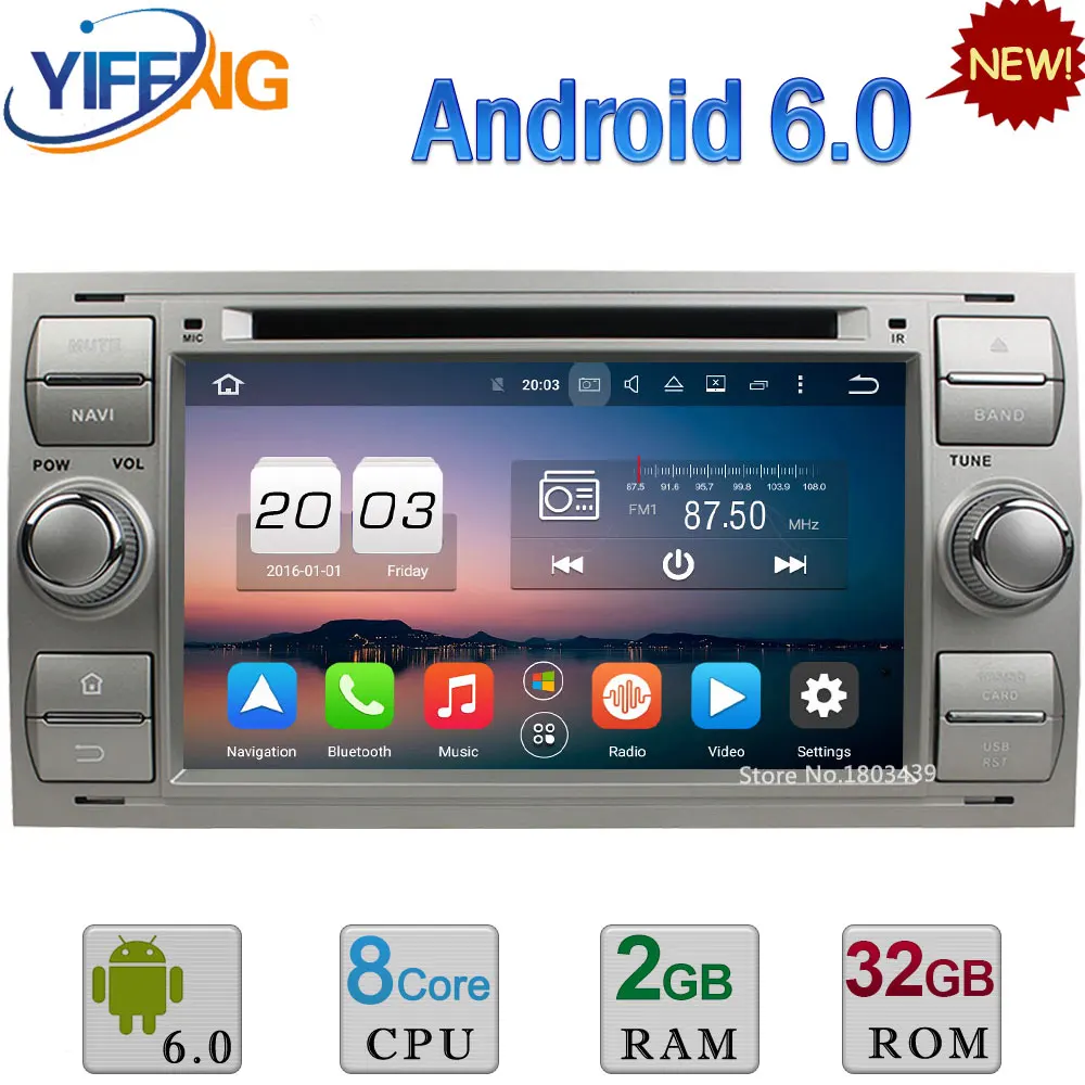 Android 6 0 32GB ROM Octa Core 4G 2GB RAM Car DVD font b Radio b