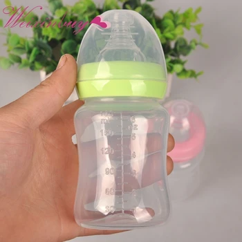 

Standard Mouth Silicone Fruit Juice Water Nipple Pacifier Drink 2017 Newborn Baby Infant 120ml Nursing Milk Feeding Bottle