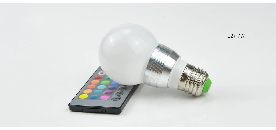 Волшебная 16 Цвет RGB Светодиодный лампа AC85-265V умное освещение 5 W 7 W смарт-лампа с ИК-пульт дистанционного управления для светодиодный лампы Цвет изменения