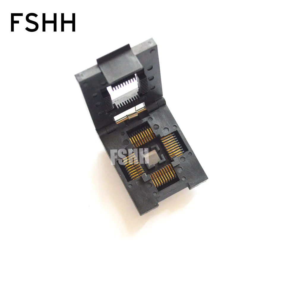 

CQFP40 test socket QFP40 Clamshell ic socket Pin pitch =1.27mm Chip size =14.5x14.5mm 20x20mm