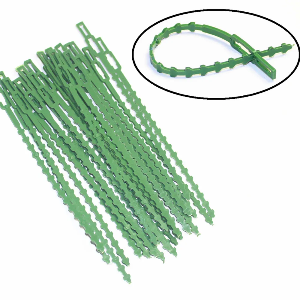 30/100Pcs Garden Cable Ties Reusable Plant Support Shrubs Fastener Tree Locking Nylon Plastic Cable Ties Zip Garden Ties