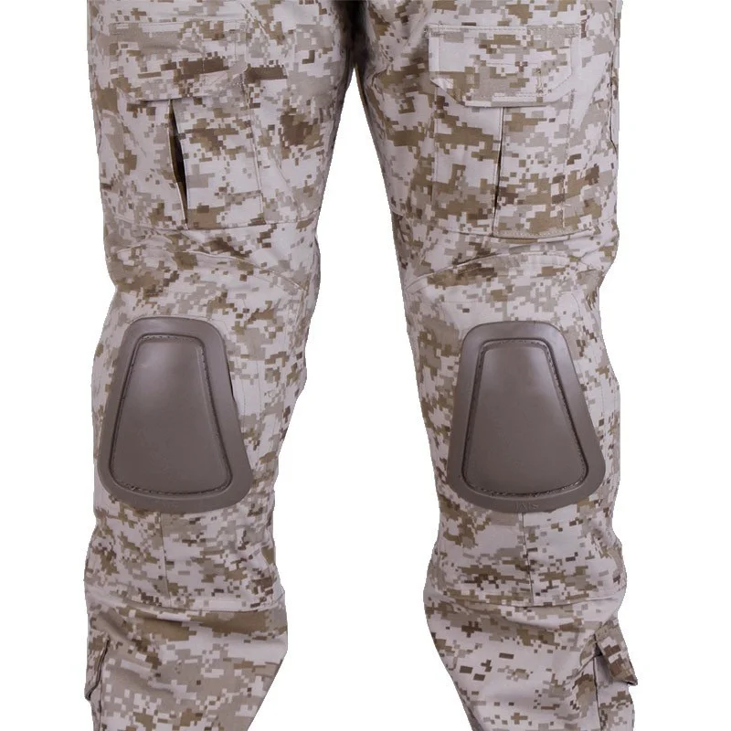Тактические Брюки с наколенниками Desert Военная Маскировочная брюки мужские брюки карго Брюки милитари, Армейская, для охоты Airsoft BDU Брюки