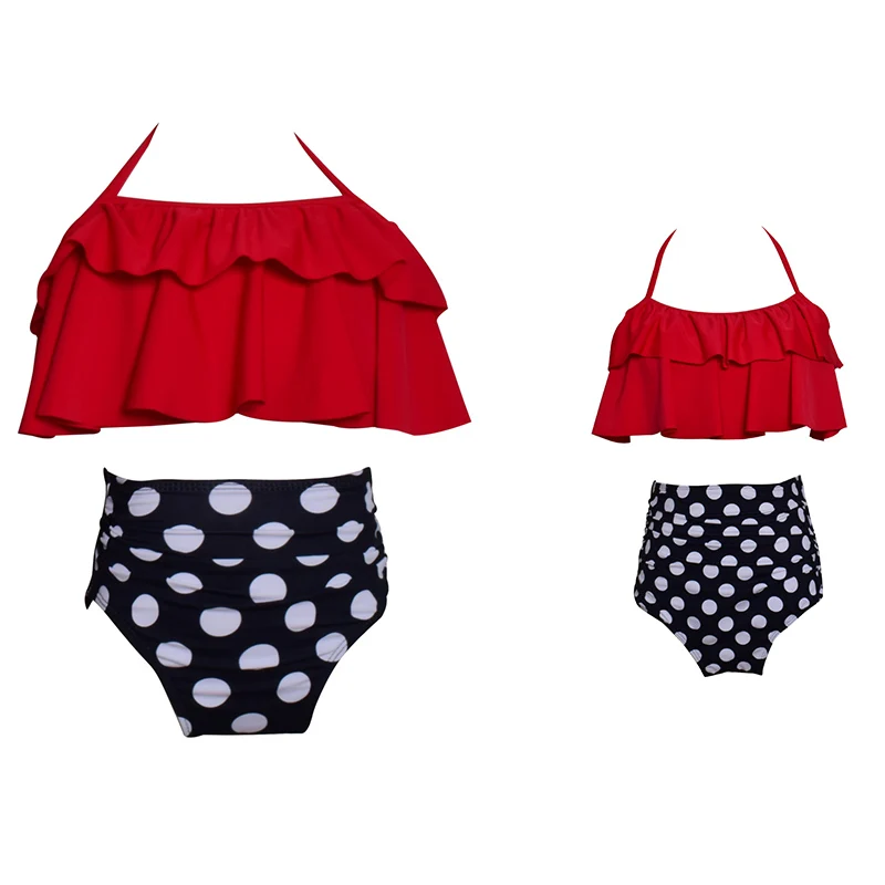 Matching Family Bathing Suits Mother Girl Bikini Swimsuit For Mom and Daughter Swimsuits Female Children Baby Kid Beach Swimwear