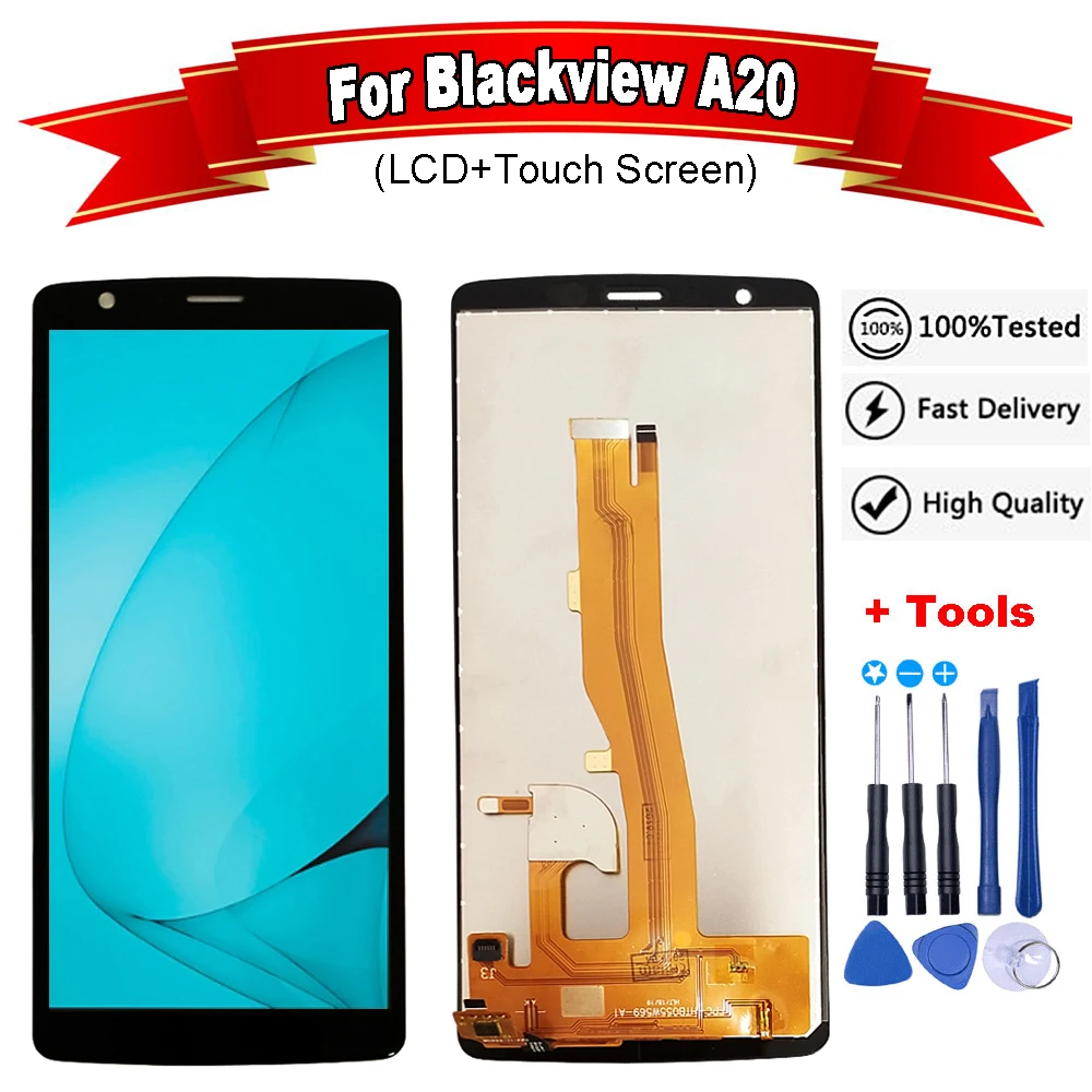 ЖК-дисплей 5 дюйма для Blackview A20 + цифровой дигитайзер сенсорного экрана в сборе