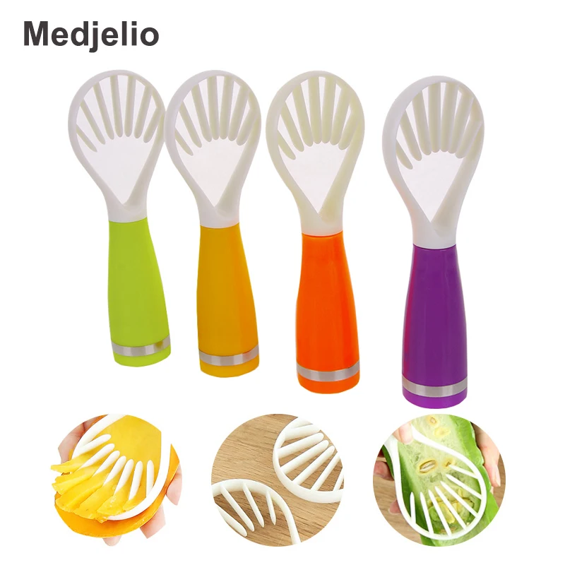

Medjelio Kitchen Useful Fruits Corers Melon Scoops Cutter Peeler Spoon Flesh Dig Gadget Fancy Kiwi Pitaya Cantaloupe Tools