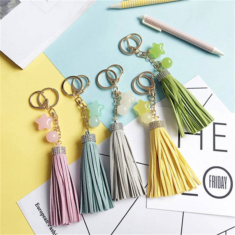 Doreen Box Romantic Keychain Keyrings Gold Color Lobster Clasp Acrylic