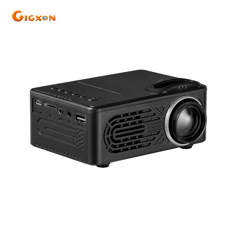 Gigxon G814 mini projector 25-80 inches 1000:1 ratio pocket LED projector 3.5mm Audio 320x240 USB Home Media Player