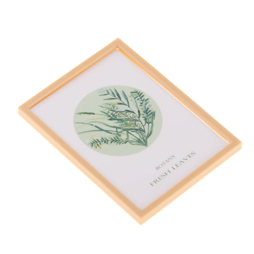 1/12 Dollhouse Resin Photo Frame with Picture Living Room Decoration