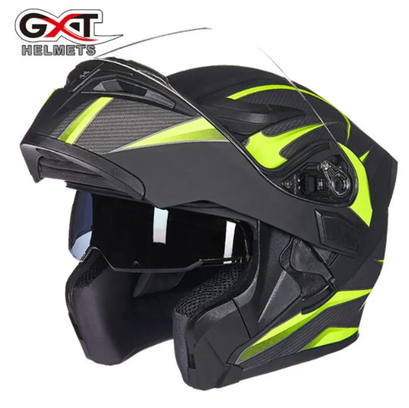 

GXT New Motorcycle Helmet Flip up Motocross Helmet Capacete da Motocicleta Cascos Moto Casque Doublel lens Racing Riding Helmets