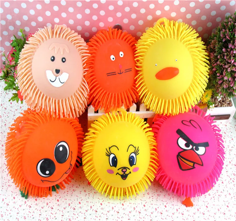 Animal head smile close maomao luminous ball glowing ball vent children toys