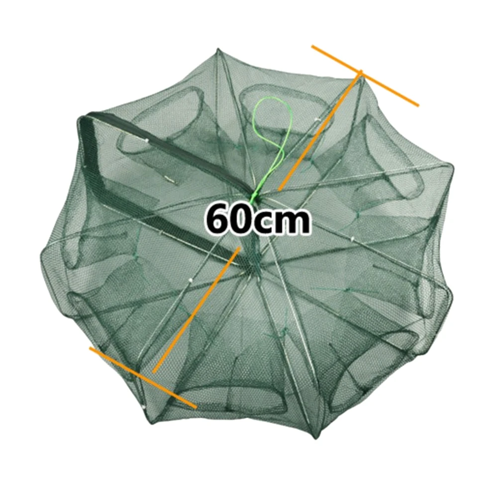 16 отверстий в сложенном виде, переносная Шестигранная рыболовная сеть, ловушка для ловли раков, ловушка для рыбы, ловушка для креветок, резервуар, клетки, сетки, Китай