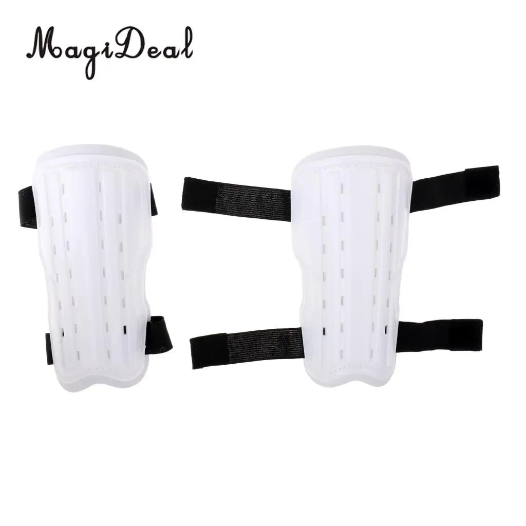 MagiDeal Lightweight Soccer Football Training Sports Padded Shin Guard Pads Protector White for Hockey Basketball Volleyball