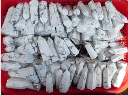 

Wholesale ! 1kg NATURAL white polished Turquoise QUARTZ CRYSTAL point Healing