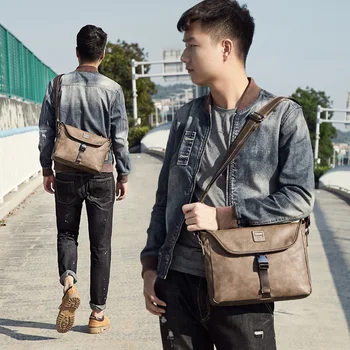 

DIDE 2020 Luxury Brand Men Messenger Bags Crossbody Business Casual Handbag Male Leather Shoulder Bag Large Capacity Travel bag