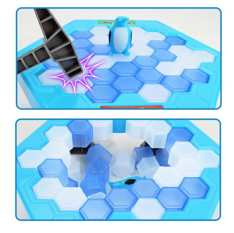 Mini Penguin Trap Activate Funny Game Interactive Ice Breaking Table Penguin Trap Entertainment Toy for Kids Family Fun Game