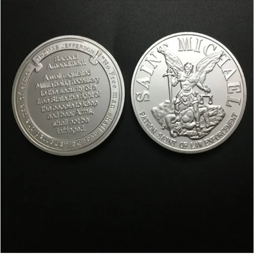 Hot Sale Silver Coin SAINT MICHAEl Commemorative Plated Metal Crafts Fpr Home Decor and Collection | Дом и сад