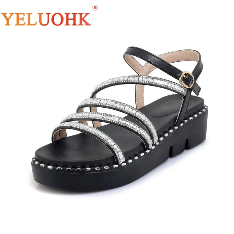 

34-44 Women Sandals Flat 2018 Women Summer Shoes Fashion Platform Sandals Women Plus Size