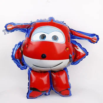 

10pc 80*83cm super wings birthday party decorations kids foil balloons large cartoon super hero jett party supplies helium globo