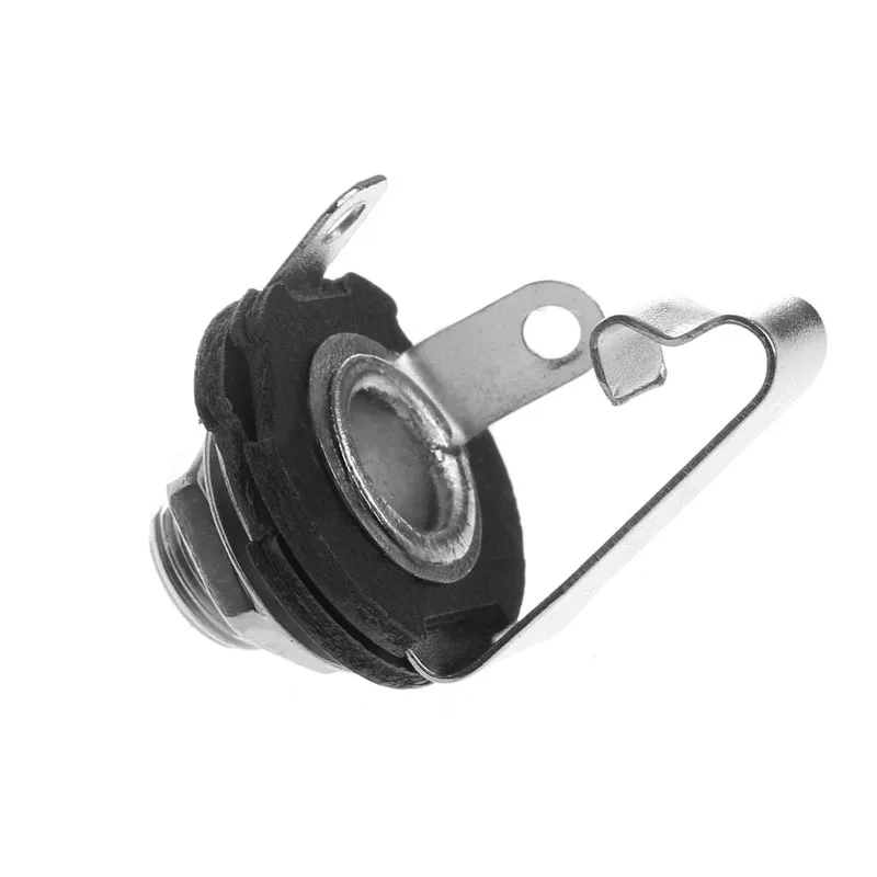 Черный моно разъем для электрогитары запасные части прочный 6,35 мм Высокое качество