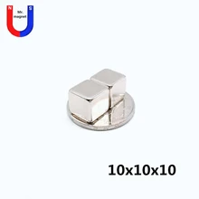 50 шт. 10x10x10 магнит постоянный редкоземельный NdFeB 10x10x10 мм супер сильные неодимовые магниты 10*10*10 магнит небольшой куб квадратный