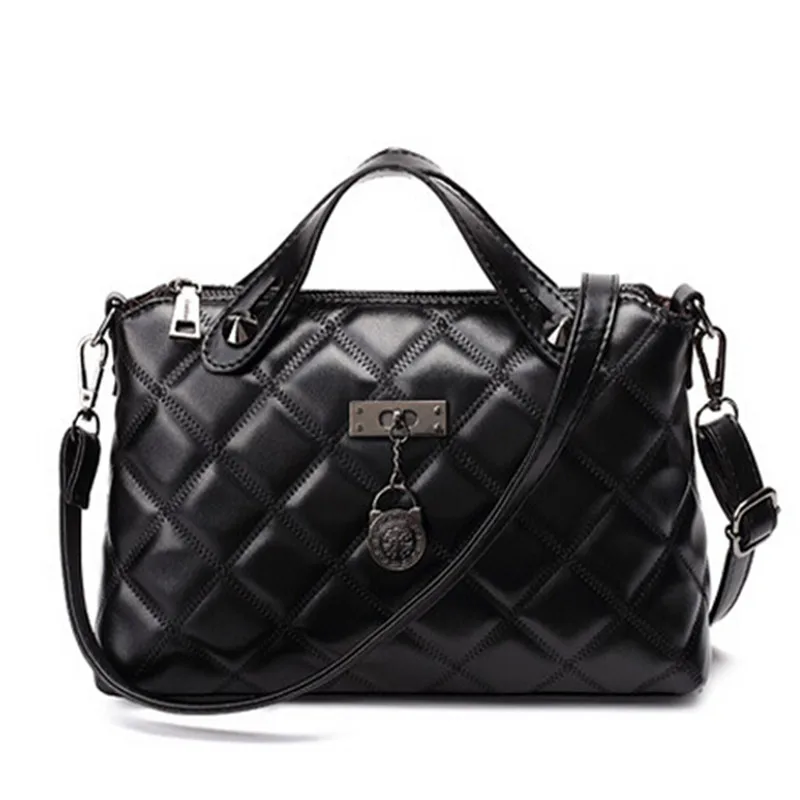 

Fashion Women Handbag Quilted Bag Leather Women Messenger Bags Black Small Tote Bag Ladies Simple Bolsos feminina sac a main