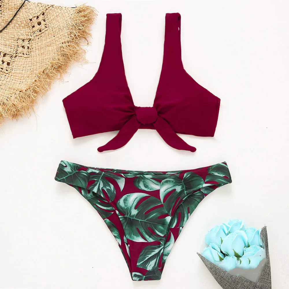 2018 New Bowtie Bikini Set Swimsuit Bathing Suit Swimwear For Women-in ...