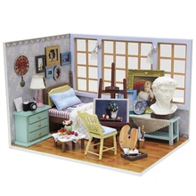 DIY деревянный кукольный дом лучший раз коробка ручной работы 3D миниатюрный кукольный домик деревянные Обучающие игрушки подарки для девочек Рождественский подарок