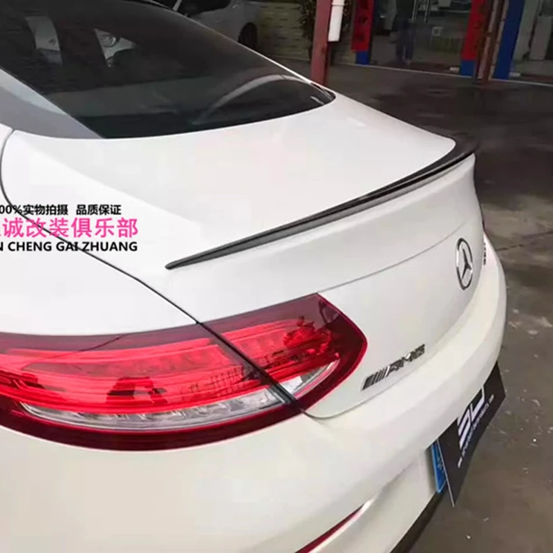 W205 карбоновый спойлер для Mercedes-Benz C200 C250 C300 C350 C63 AMG Coupe 2 двери 2015-2017 углеродное