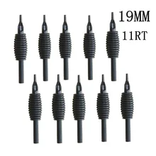 YILONG 10 шт. 19 мм 11RT новейший одноразовый силиконовый черный насадки для тату советы и сцепление с наконечником