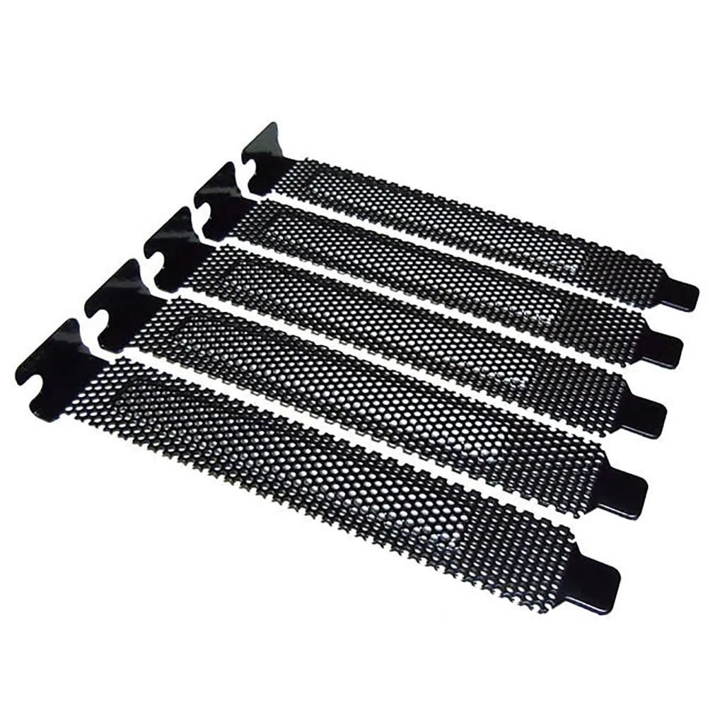 5Pcs Metal Heat Dissipation Computer PCI Slot Cover Dust Filter Blanking Plate 4