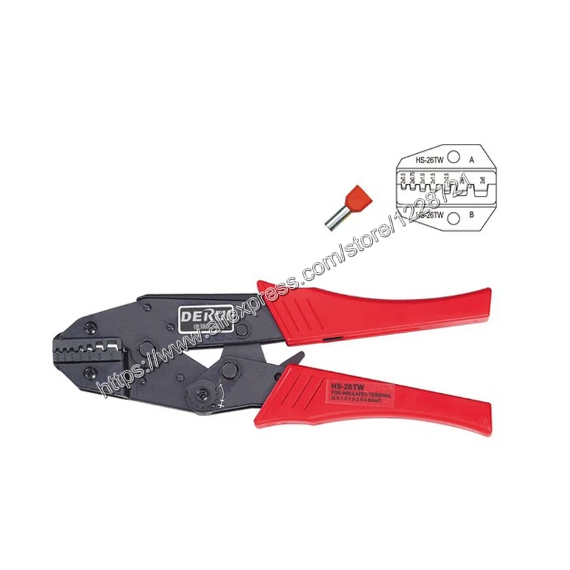 HS 26TW strength saving mini typeFor Non Insulated cable end sleeves crimping plier CRIMPING