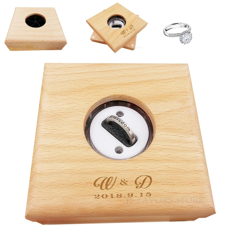 

Free shipping 1pcs customization perpsonal Manual engagement marriage proposal wedding Organ Rotating Rise Gift Box ring pillow
