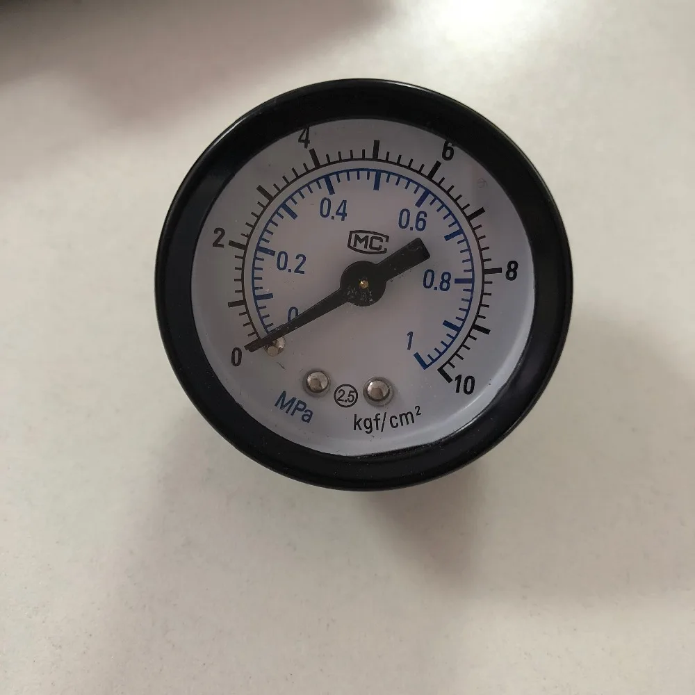 0 1Mpa Arabic Number Round Dial Air Liquid Pressure Gauge 1/8" Male BSP