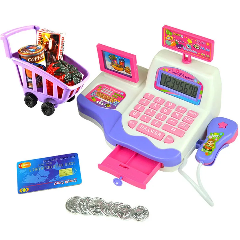 Creative Kid Toy Pretend Play Supermarket Cash Register Scanner