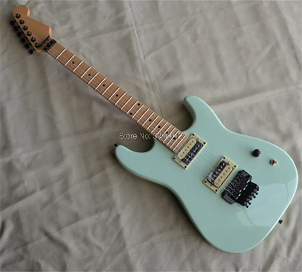 

Factory custom blue body small floyd rose electric guitar,ST guitar chrome hardware