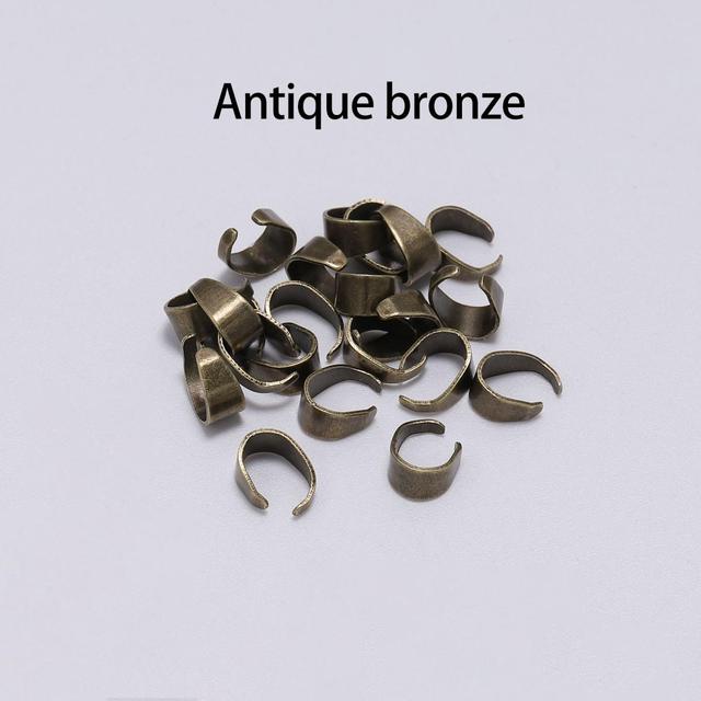 Clips Pinch Bail Clasps Buckle Charm Necklace Hook Connector For DIY Jewelry Making Cameo Tray Finding