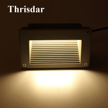 

Thrisdar 3W 5W IP65 Waterproof LED Stair Step Light 145/160mm Pathway Recessed Wall Corner Light Outdoor Garden LED Footlight