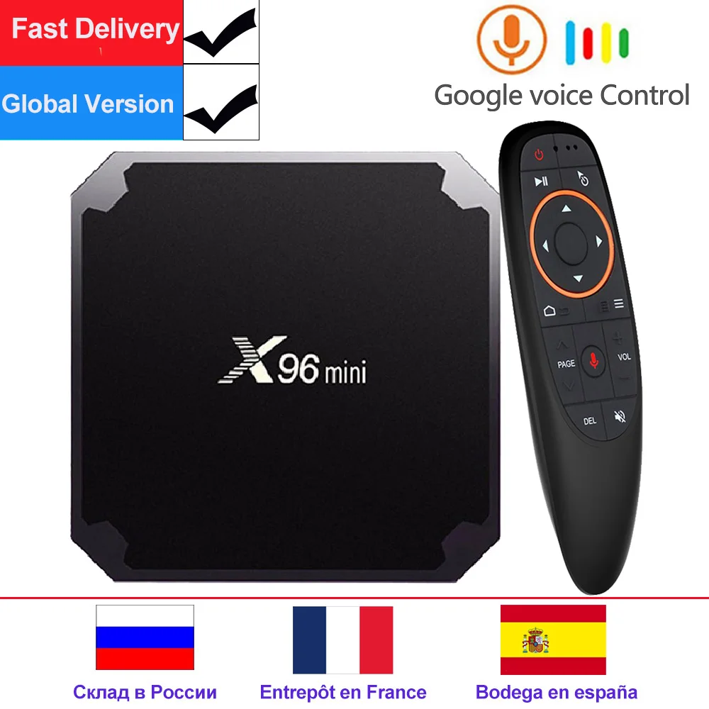 

X96mini Android 7.1 TV BOX 2GB16GB Amlogic S905W Quad Core Suppot H.265 4K 30tps 2.4GHz WiFi Media Player IPTV X96 mini 1GB 8GB